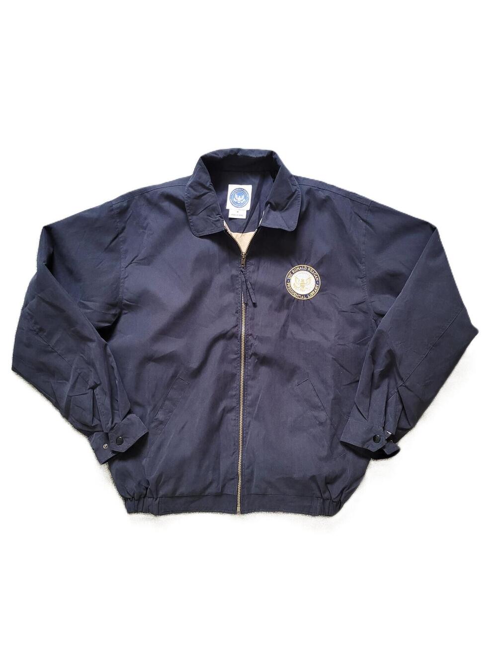 Ronald Reagan Presidential Library Men’s Medium Navy Zip Windbreaker